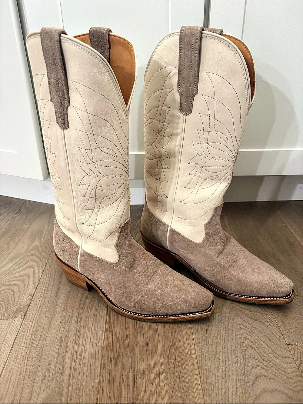 Tecovas The Annie Monarch Sand/Bone Western Boots Brown & Cream US 8